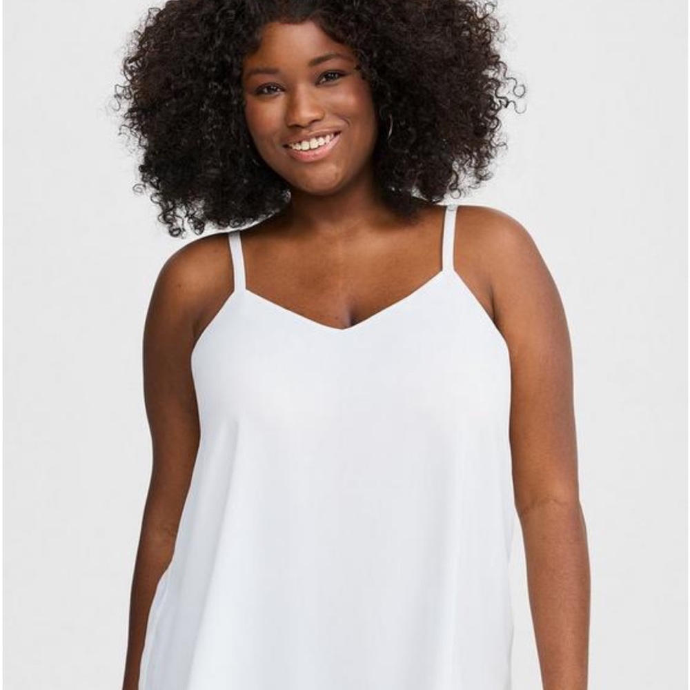 Torrid size 0 white chiffon swing cami
